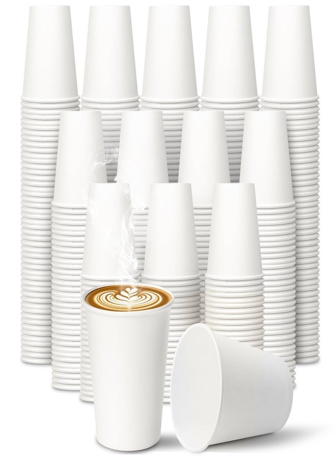 Sipthene 300 Pack Paper Cups 8 oz, Disposable Coffee Cups, White Drinking Cups for Hot Water,Tea, Hot Chocolate or Cocoa - Image 1